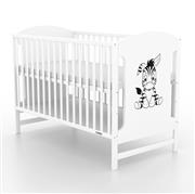 Dětská postýlka New Baby Mia Zebra bílá
