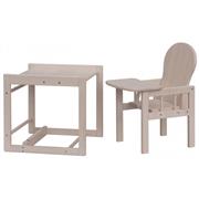 Dřevěná židlička Scarlett kombi masiv borovice bílá (bělená)