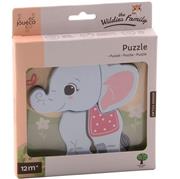 Jouéco The Wildies Family dřevěné mini puzzle Elephant 12m+
