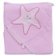 Froté ručník Scarlett hvězda s kapucí růžový