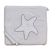 Froté ručník Scarlett hvězda s kapucí šedý