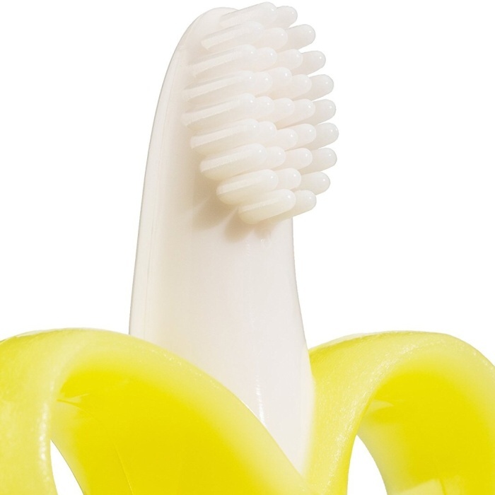 Baby Banana Brush první kartáček - detail banán/žlutý